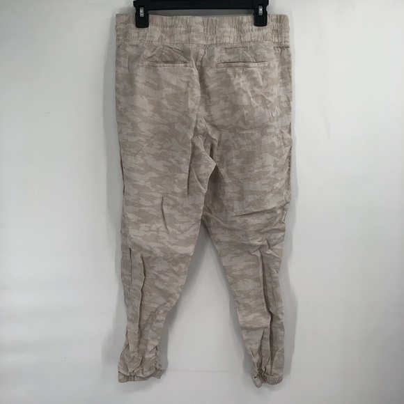 ATHLETA Cabo Tide Linen Jogger Pant 10 Camo Camouflage Tan Ivory Summer 531156 - Picture 4 of 7